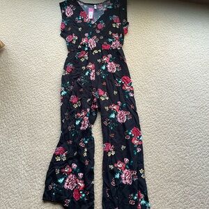 NWT Xhilaration black multi color  floral jumpsuit